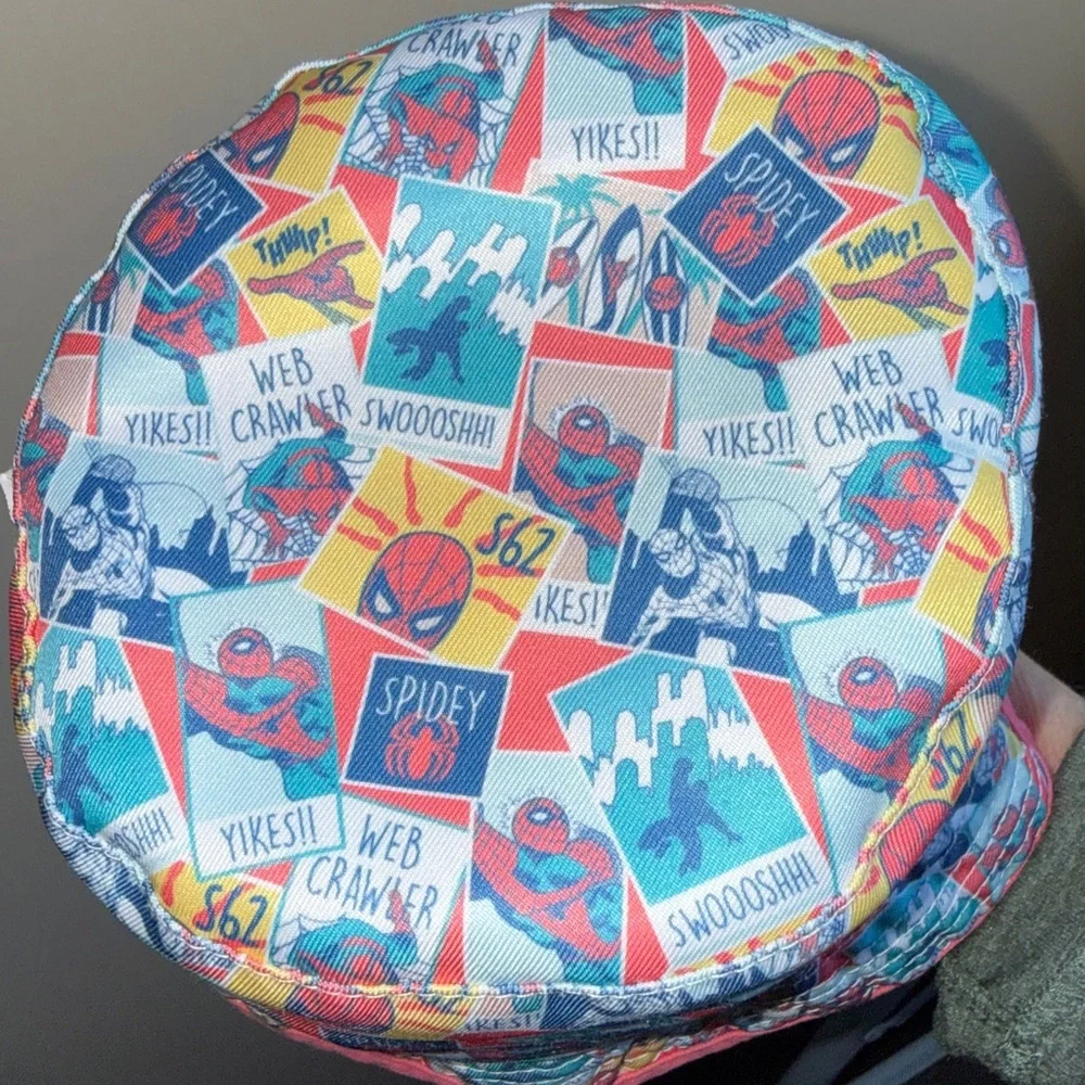 Marvel Kids Reversible Spider-Man Bucket Hat in Blue and Light Red